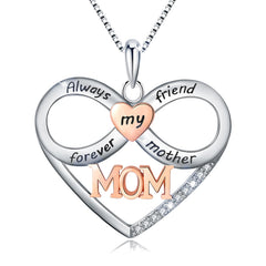 Forever Mom Sterling Silver Heart Pendant