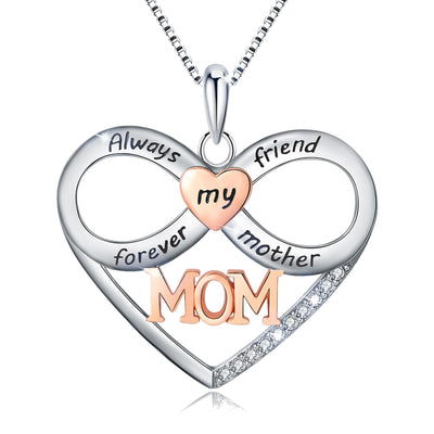 Forever Mom Sterling Silver Heart Pendant